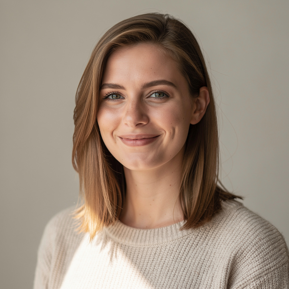 Portrait of a young Dutch woman smiling
