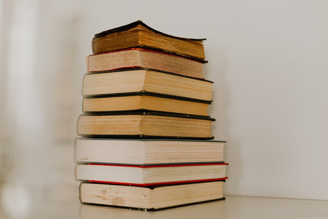 stack of mystery books