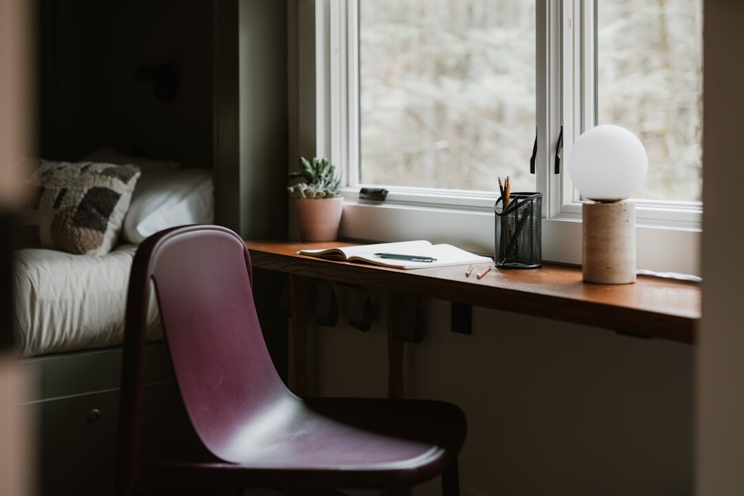cozy reading nook with lamp